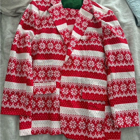 Festive men’s Christmas 2 piece suit - Picture 3 of 5